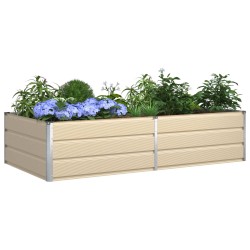 Jardinière Ivoire 195 x 100 x 45 cm Acier galvanisé 512238512238