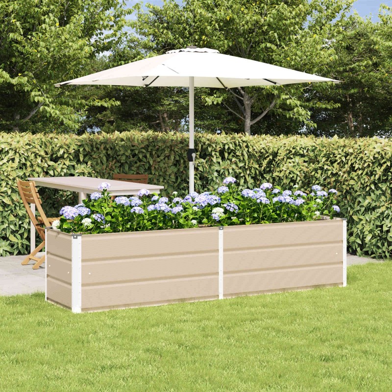 Jardinière Ivoire 195 x 50 x 45 cm Acier galvanisé 512239512239