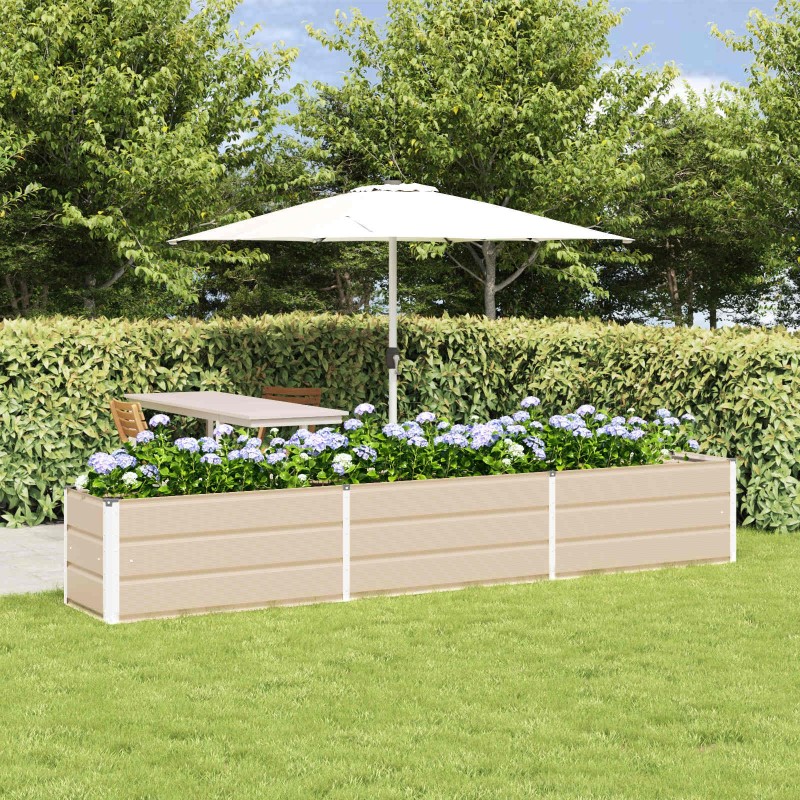 Jardinière Ivoire 290 x 50 x 45 cm Acier galvanisé 512240512240