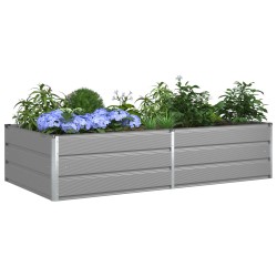 Jardinière Gris clair 195 x 100 x 45 cm Acier galvanisé 512246512246