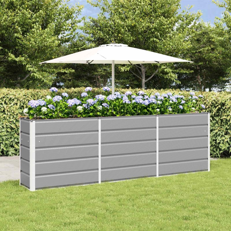 Jardinière Gris clair 240 x 40 x 75 cm Acier 512247512247