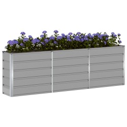 Jardinière Gris clair 240 x 40 x 75 cm Acier 512247512247