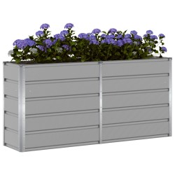 Jardinière Gris clair 160 x 40 x 75 cm Acier 512253512253