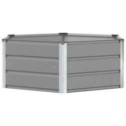 Jardinière Gris clair 129 x 129 x 45 cm Acier 512254512254