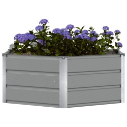 Jardinière Gris clair 129 x 129 x 45 cm Acier 512254512254