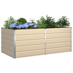 Jardinière Ivoire 195 x 100 x 75 cm Acier galvanisé 512275512275