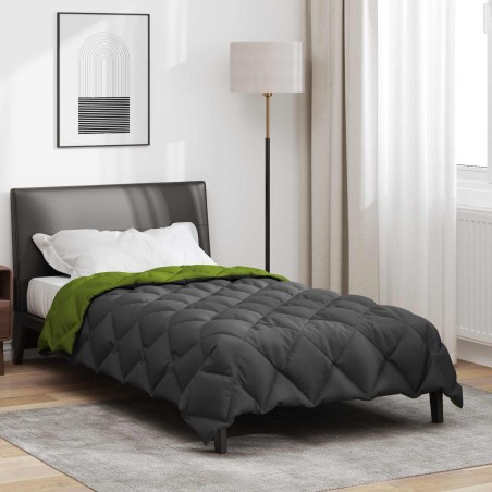 Duvet d'hiver Vert et Anthracite 155 x 220 cm Microfibre 512280512280