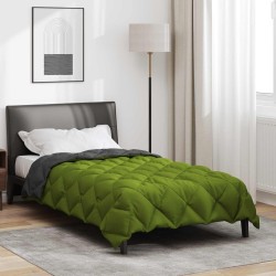 Duvet d'hiver Vert et Anthracite 135 x 220 cm Microfibre 512281512281