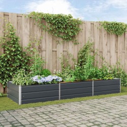 Jardinière Anthracite 290 x 100 x 45 cm Acier galvanisé 512282512282