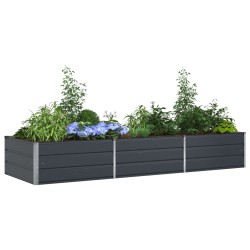 Jardinière Anthracite 290 x 100 x 45 cm Acier galvanisé 512282512282