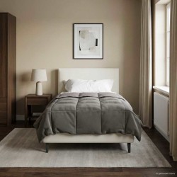 Duvet d'été simple Matelassé Gris clair 135 x 200 cm Microfibre 512286512286