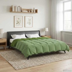 Duvet d'été simple Matelassé Vert 200 x 240 cm Microfibre 512287512287
