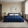 Duvet d'été simple Matelassé Bleu foncé 200 x 200 cm Microfibre 512288512288