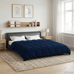 Duvet d'été simple Matelassé Bleu foncé 200 x 220 cm Microfibre 512289512289