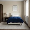 Duvet d'été simple Matelassé Bleu foncé 155 x 220 cm Microfibre 512290512290