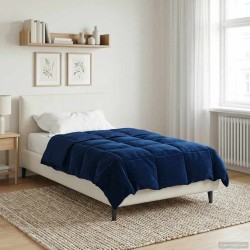 Duvet d'été simple Matelassé Bleu foncé 155 x 220 cm Microfibre 512290512290