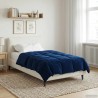Duvet d'été simple Matelassé Bleu foncé 155 x 220 cm Microfibre 512290512290