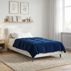 Duvet d'été simple Matelassé Bleu foncé 135 x 220 cm Microfibre 512292512292