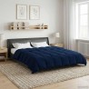 Duvet d'été simple Matelassé Bleu foncé 200 x 240 cm Microfibre 512306512306