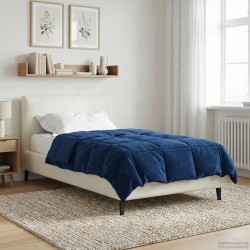 Duvet d'été simple Matelassé Bleu foncé 140 x 200 cm Microfibre 512307512307