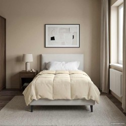 Duvet d'été simple Matelassé Crème 140 x 220 cm Microfibre 512309512309