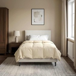 Duvet d'été simple Matelassé Crème 155 x 220 cm Microfibre 512311512311