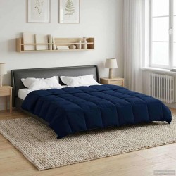 Duvet d'été simple Matelassé Bleu foncé 240 x 260 cm Microfibre 512312512312