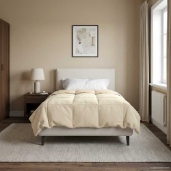 Duvet d'été simple Matelassé Crème 135 x 200 cm Microfibre 512313512313