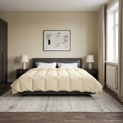 Duvet d'été simple Matelassé Crème 240 x 260 cm Microfibre 512314512314