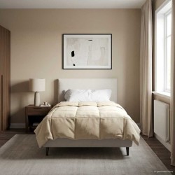 Duvet d'été simple Matelassé Crème 140 x 200 cm Microfibre 512315512315