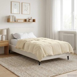 Duvet d'été simple Matelassé Crème 155 x 200 cm Microfibre 512316512316