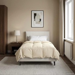 Duvet d'été simple Matelassé Crème 155 x 200 cm Microfibre 512316512316