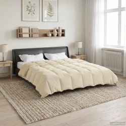 Duvet d'été simple Matelassé Crème 200 x 200 cm Microfibre 512317512317