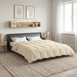 Duvet d'été simple Matelassé Crème 200 x 240 cm Microfibre 512318512318
