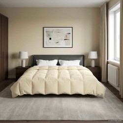 Duvet d'été simple Matelassé Crème 200 x 240 cm Microfibre 512318512318