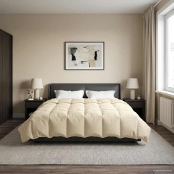 Duvet d'été simple Matelassé Crème 220 x 260 cm Microfibre 512319512319