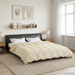 Duvet d'été simple Matelassé Crème 220 x 260 cm Microfibre 512319512319