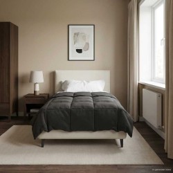 Duvet complet toute l'année Anthracite 135 x 200 cm Microfibre 512320512320