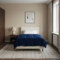 Duvet d'été simple Matelassé Bleu foncé 135 x 200 cm Microfibre 512321512321