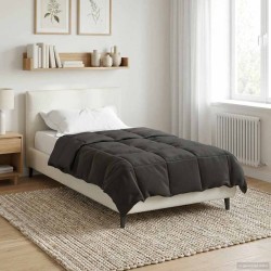 Duvet complet toute l'année Anthracite 140 x 200 cm Microfibre 512322512322