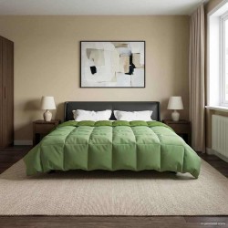 Duvet d'été simple Matelassé Vert 200 x 220 cm Microfibre 512325512325