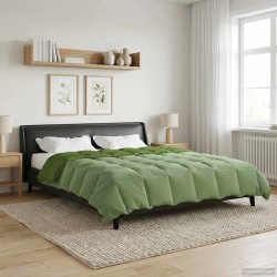 Duvet d'été simple Matelassé Vert 220 x 260 cm Microfibre 512327512327