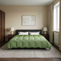 Duvet d'été simple Matelassé Vert 220 x 260 cm Microfibre 512327512327
