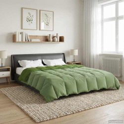 Duvet d'été simple Matelassé Vert 240 x 260 cm Microfibre 512328512328