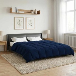 Duvet d'été simple Matelassé Bleu foncé 220 x 240 cm Microfibre 512329512329