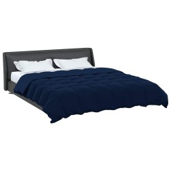 Duvet d'été simple Matelassé Bleu foncé 220 x 240 cm Microfibre 512329512329