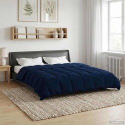 Duvet d'été simple Matelassé Bleu foncé 220 x 260 cm Microfibre 512330512330
