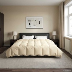 Duvet d'été simple Matelassé Crème 200 x 220 cm Microfibre 512331512331