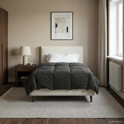 Duvet d'été simple Matelassé Anthracite 155 x 220 cm Microfibre 512335512335