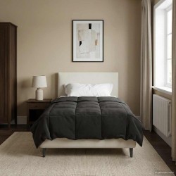 Duvet d'été simple Matelassé Anthracite 155 x 200 cm Microfibre 512337512337